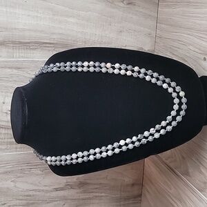 Natural  Matte Gemstone Necklace 28 Inch Drop